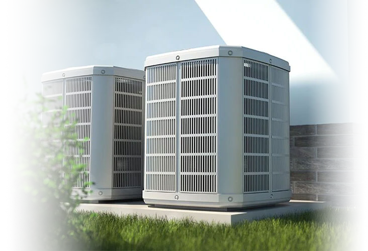 photo of two heat pumps